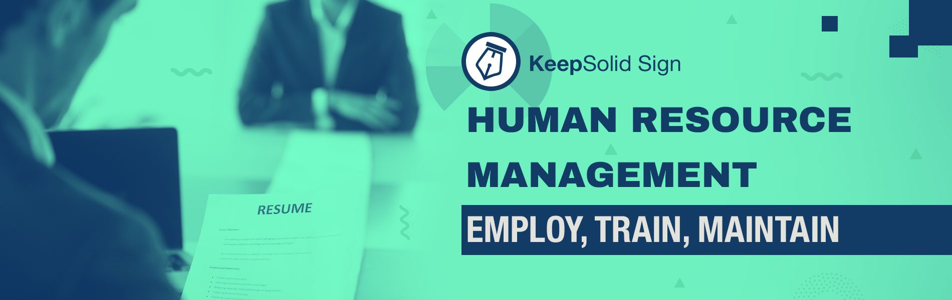 Perfect performance at job interview. Human resources management systems that help consider applications and choose the best employee